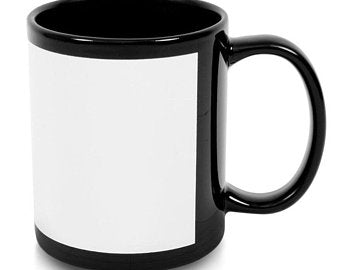 15 oz Black/White mug without box