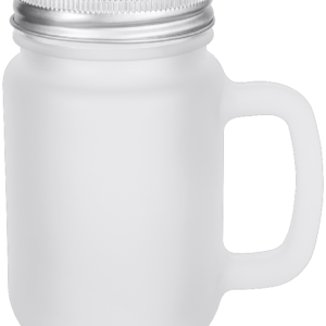 12 oz Sublimatable Frosted Mason Jar with Lid & Straw