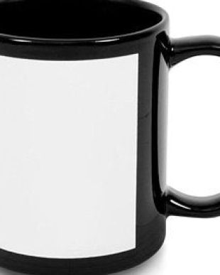 15 oz Black/White mug without box