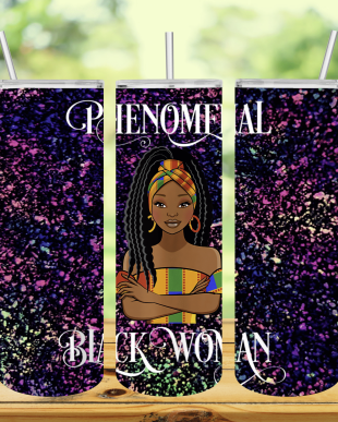 Black Woman Tumbler
